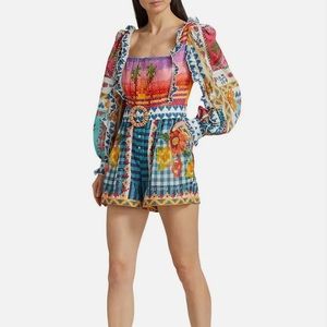 FARM Rio Colorful Patterned Romper Size XS